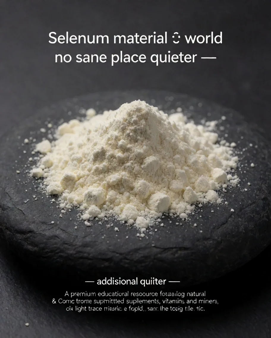 Selenium trace mineral powder on dark stone